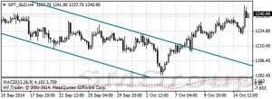 Фьючерсы на золото прибавили в цене  0.23%