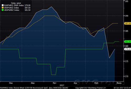 Обзор рынка зерновых за неделю с 12 по 16 июня